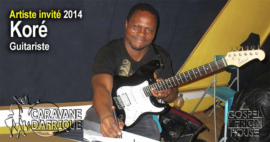 Le guitariste ivoirien Koré photographié le 2 juin 2014